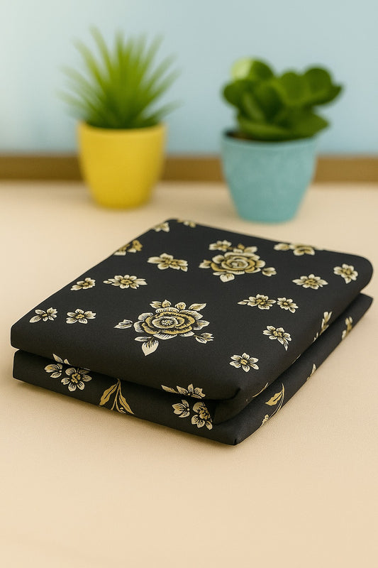 Alkaram Lawn 2 Piece Unstitched Black 5
